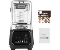 VEVOR Virtuvinis blenderis su ekranu 2L, 2200W, juodas