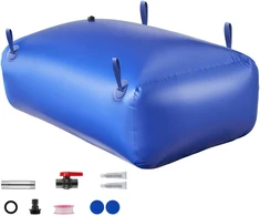 Vevor Vandens saugojimo talpa 121x81.5x37 cm mėlyna PVC sulankstoma