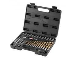 Vevor Varžtų ištraukimo rinkinys 41 vnt. 29,7x23,1x6 cm Juodas plienas