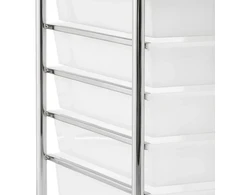 Vevor Vežimėlis su 12 stalčių, 63.5x39.5x81.5 cm, chromuoto plieno rėmas