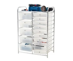 Vevor Vežimėlis su 15 stalčių 63.5x39x96.5 cm chromuoto plieno rėmas