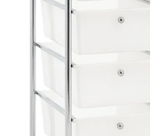 Vevor Vežimėlis su 15 stalčių 63.5x39x96.5 cm chromuoto plieno rėmas