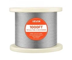 Vevor 3,2 mm plieninė viela sodui ir terasai