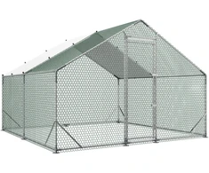 VEVOR Didelis metalinis vištidės voljeras 3 x 3 x 2 m
