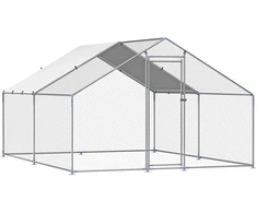 VEVOR Didelis metalinis vištidės aptvaras 3 x 4 x 2 m