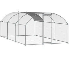 VEVOR Didelis metalinis vištidės aptvaras 3 x 6 x 2 m