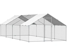 VEVOR Didelė metalinė vištidė 3 x 8 x 2 m