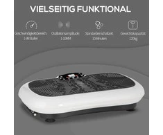 HOMCOM vibracinė platforma, treniruoklis su 2 pasipriešinimo gumomis, 99 vibracijos lygiai, iki 120 kg, viso kūno treniruotėms, 200 W