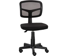 Vinsetto biuro kėdė, ergonomiška darbo kėdė, reguliuojamo aukščio besisukanti kėdė, taupanti vietą, juoda