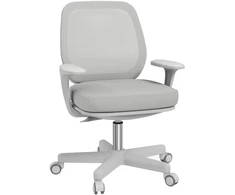 Vinsetto biuro kėdė, ergonomiška darbo kėdė su sukimosi funkcija, reguliuojamo aukščio, 55 x 48 x 82,5-94,5 cm, pilka