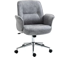 Vinsetto biuro kėdė, moderni darbo kėdė su supimosi funkcija, reguliuojamo aukščio, ergonomiška, 360° besisukantys ratukai
