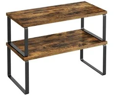 Songmics Prieskonių laikiklis, 19.5x39.7x15.5 cm, 18.5x39.7x13.6 cm, Juoda