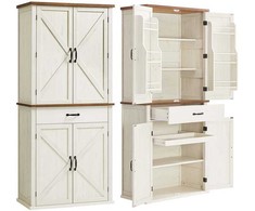 Songmics Virtuvės spintelė su stumdomomis durimis ir lentynomis 40x80x178,6 cm