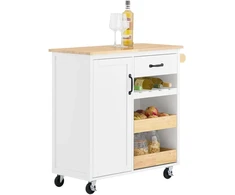 Virtuvės vežimėlis, SoBuy FKW131-WN, 92x42x87 cm, baltas