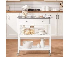 Virtuvės vežimėlis, SoBuy FKW47-II-W, 81x90x45 cm, Baltas