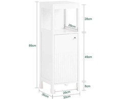 Vonia spintelis, SoBuy BZR186-W, 30x30x89 cm