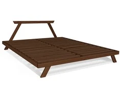 WOODMAN Dvigulė lova, Allegro, 210x187 cm, Riešutmedis