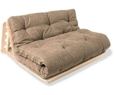 WOODMAN Futono Sofa, Layti 140, 140x115x80 cm, Bežinė