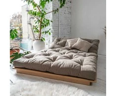 WOODMAN Futono Sofa, Layti 140, 140x115x80 cm, Bežinė