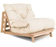 WOODMAN Futono Sofa, Layti 90, 90x115x80 cm, Kremo spalva