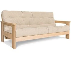 WOODMAN Sofa-lova, MEXICO, 210x105 cm, Kremo spalva