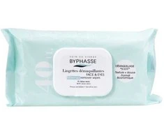 "Byphasse" makiažo valomosios servetėlės "Aloe Vera Sensitive Skin" 40U