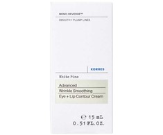 KORRES Baltas PINE ADVANCED WRINKLE SMOOTHING akių ir lūpų kontūro kremas, 15 ml