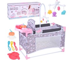Jokomisiada 2-in-1 Sweet Dream Doll Set – Crib and High Chair ZA5918