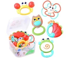 Hola Rattles rinkinys Deether 5 gyvūnai