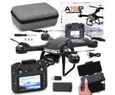 Jokomisiada A19P RC Drone HD Kamera Remote Control with Screen Obstacle Avoidance Case RC0774