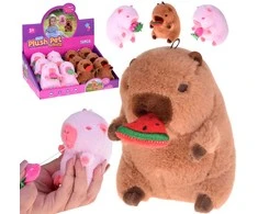 Jokomisiada Adorable CAPYBARA pendant eating a watermelon mini mascot 10 cm ZA5733