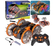 Jokomisiada Amphibious Car 2-in-1 Stunt R/C Remote Controlled – Drives, Floats, Lights Up RC0735