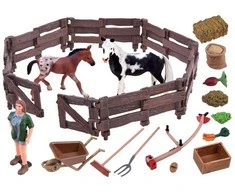Jokomisiada GYVŪNŲ SERIJOS ŪKIS Didelis gyvūnų rinkinys FARM Figūrėlės ARKLAI ZA2991