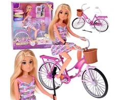 Jokomisiada Anlily Tourist doll on a bike + phone and movable selfie stick ZA5698