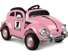 Jokomisiada Baterija-powered car for children, pink retro, rocking effect, PA0349