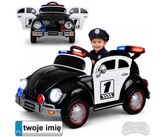Jokomisiada Baterija-powered car for children, police car, Beetle, POLICE, rocking PA0350