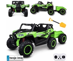 Jokomisiada Baterija-powered car for children, two-seater BUGGY 4x4, trailer PA0342