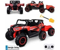 Jokomisiada Baterija-powered car for children, two-seater BUGGY 4x4, trailer PA0342