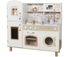 Jokomisiada Beautiful Large Wooden Kitchen for Children Oven Skalbimo mašina Šaldytuvas ZA5271
