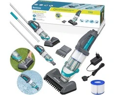 Bestway Bestawy AquaGrip Cordless Handheld Pool Vacuum Cleaner + 2 Heads 58946