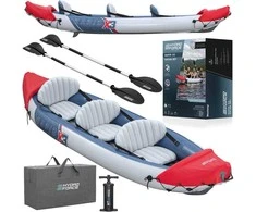 Bestway Kayak Rapid X3 pripučiamas 3-vietis + krepšys irklams 381x100 cm 65132