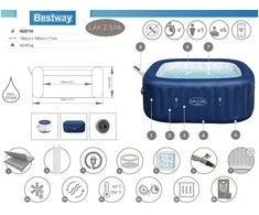 Bestway Lay-Z-Spa HAWAII hidromasažinis baseinas su įmontuotu siurbliu ir WiFi programėle 6001H
