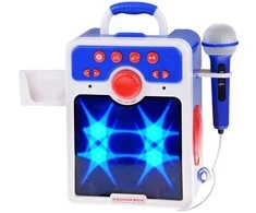Jokomisiada Muzikinis „Boombox“ mėlynasis garsiakalbis vaikams su mikrofonu