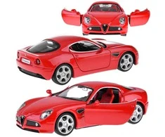 Jokomisiada „Metal Car“ modelių „Alfa Romeo 8c“ konkurso mastelis 1:32 žibintai za4607