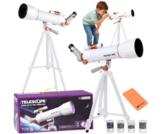 Jokomisiada Children’s Telescope with 107 cm Tripod, 4 Eyepieces and Finder Scope ES0029