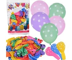 Jokomisiada Colorful Balloons with baltas dots set of 100 pieces ZA5568