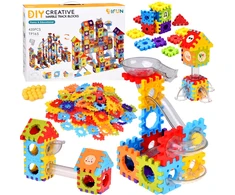 Jokomisiada Construction blocks WAFFLES + 360° ball track EXTENDED 435pcs ZA6548