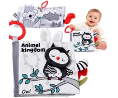 Jokomisiada Contrast sensory book ANIMALS with protruding elements and rustling ZA6599