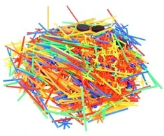Jokomisiada Kūrybiniai vamzdžių lazdelių blokai 1000-PCS