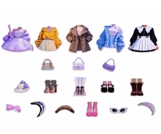 Dėlionė Jokomisiada FASHION DOLL x6 magnetic puzzle - magnetic doll clothes ZA 6607